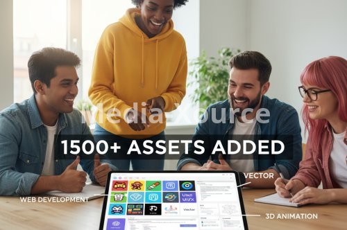 Boost Your Projects: MEDIA-XOURCE Unveils 1500+ New Assets Across Key Categories!