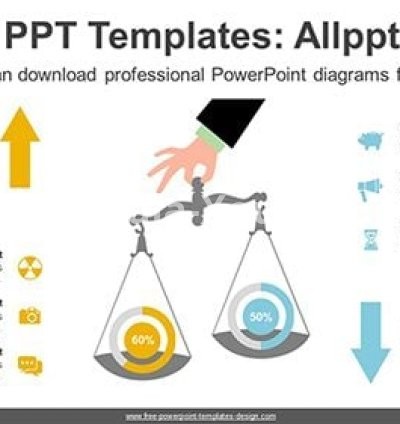 Scales Doughnut Chart PPT Diagram