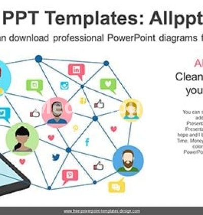 Social Media Network PPT Diagram