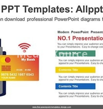 Contactless Payment PowerPoint Diagram