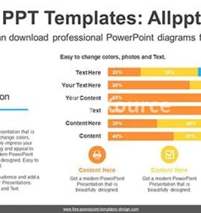 Stacked Horizontal Bar Chart PPT Diagram