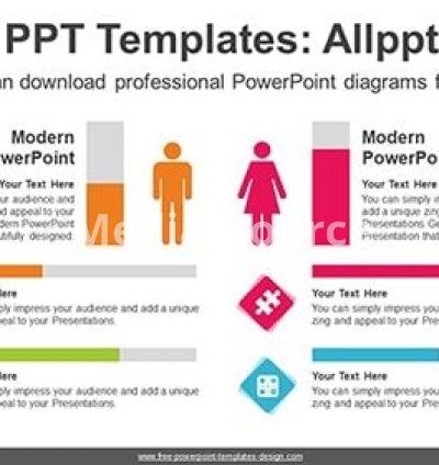 Bar Chart Comparative PowerPoint Diagram