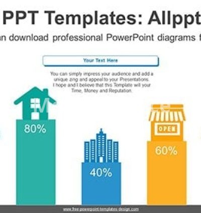 Real Estate Bar Chart PowerPoint Diagram