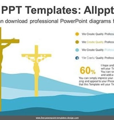 Easter Day Cross PowerPoint Diagram