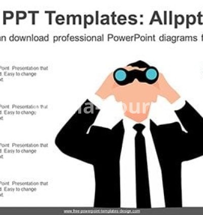 Businessman Telescope Diagram Template
