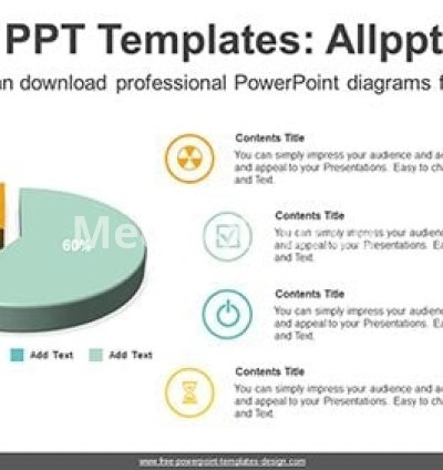 3D Pie Charts Diagram Template