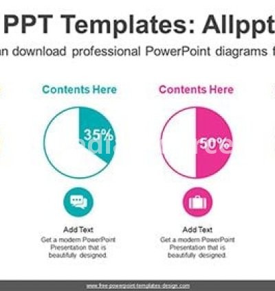 Four pie chart Diagram Template