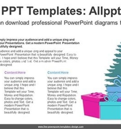Christmas Gift Boxes PowerPoint Diagram Template