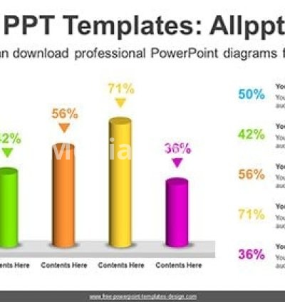3D Column Chart PPT Diagram