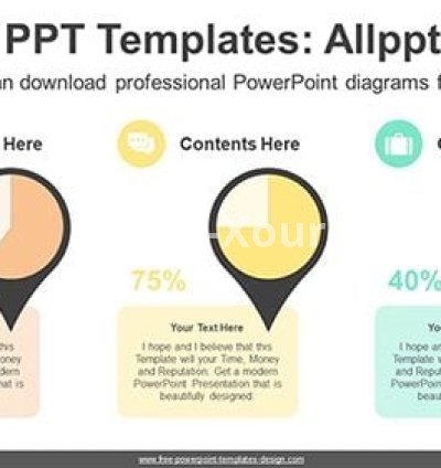 Placemark Pie Chart PPT Diagram