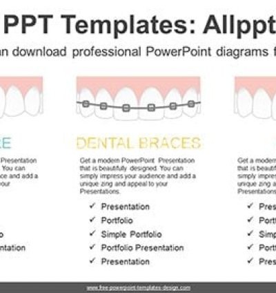 Dental Braces Course PowerPoint Diagram