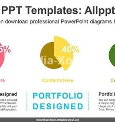 Colorful Pie Charts PowerPoint Diagram