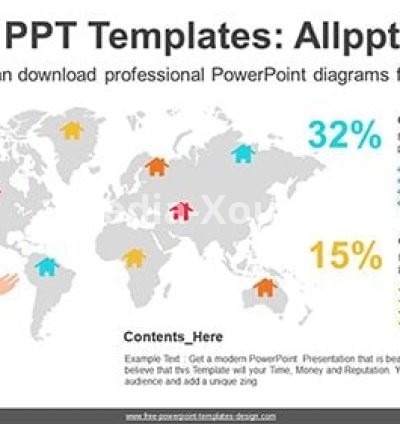 World Map PowerPoint Diagram Template