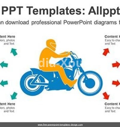 Motocross Rider PowerPoint Diagram