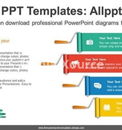 Painting Roller Banner PowerPoint Diagram