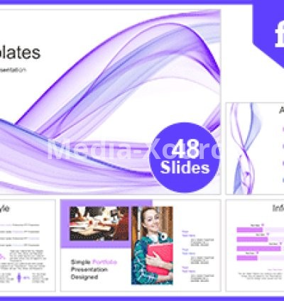 Abstract Color Wave PowerPoint Templates