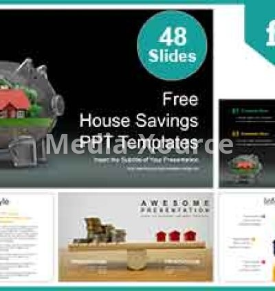 House Mortgage Savings PowerPoint Templates