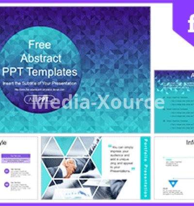 Abstract Geometric Triangle PowerPoint Templates