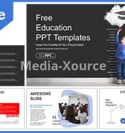 Little Child Measuring Growth PowerPoint Templates