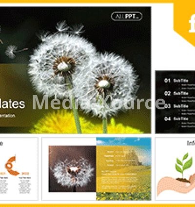 Dandelion Seeds Blowing PowerPoint Templates
