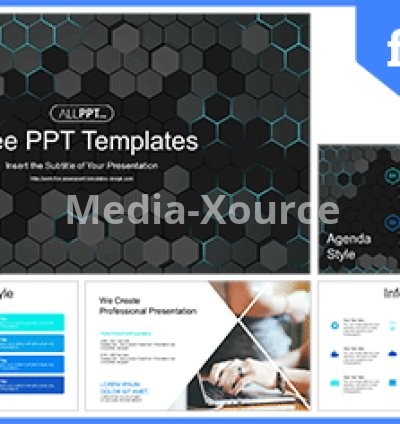Abstract Hi-Tech Hexagons PowerPoint Templates