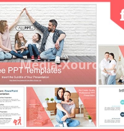 Happy Family Moving Day PowerPoint Templates