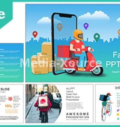 E-Commerce Fast Delivery PowerPoint Templates