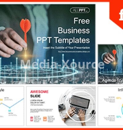 Businessman Target Marketing PowerPoint Templates