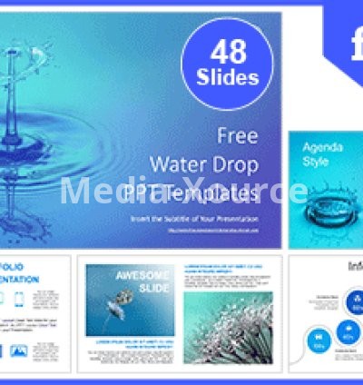 Water Drop Splash PowerPoint Templates