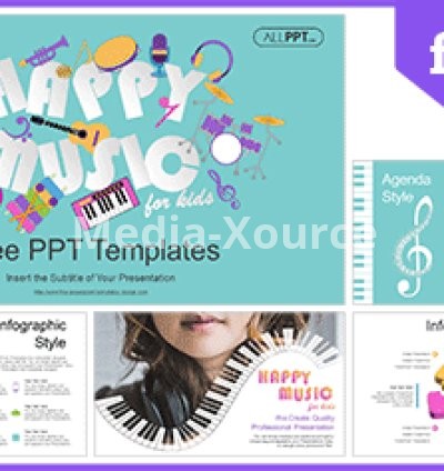 Kids Playing Music PowerPoint Templates