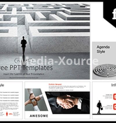 Huge Business Maze PowerPoint Templates