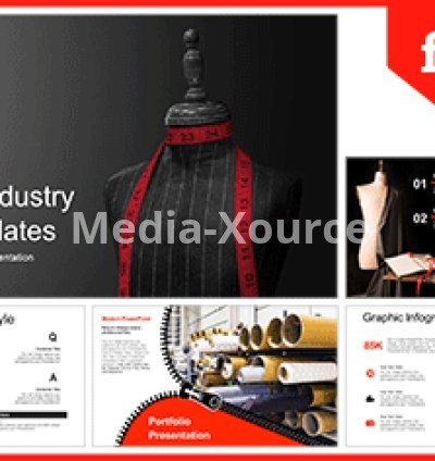 Black dummy measuring tape PowerPoint Templates
