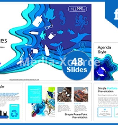 Stop Ocean Plastic Pollution PowerPoint Templates