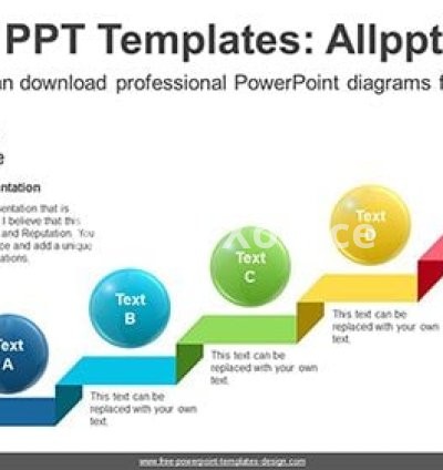 Ascending Staircase PPT Diagram