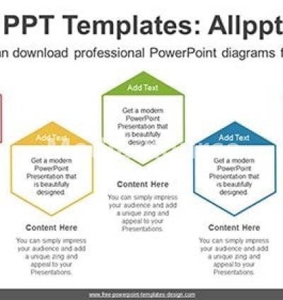 Zigzag Hexagon PowerPoint Diagram