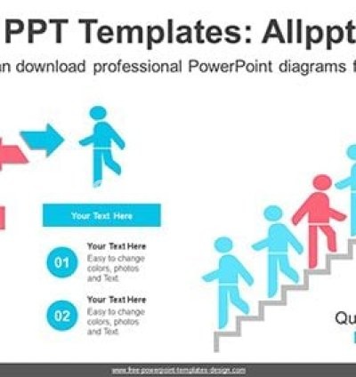 Person Climbing Stairs PowerPoint Diagram