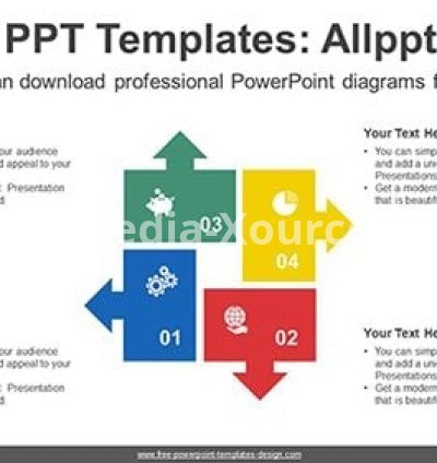 Radial Square Arrow PowerPoint Diagram