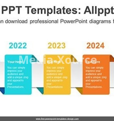 Twisted Ribbon Banner PPT Diagram