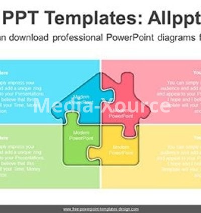 Puzzle House PowerPoint Diagram