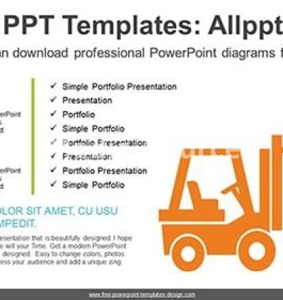 Forklift Truck PowerPoint Diagram
