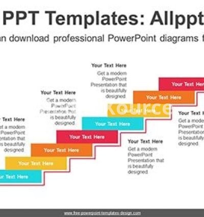 8-Step Stairs PowerPoint Diagram
