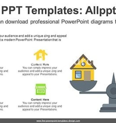 Real Estate Horizontal Scale PPT Diagram