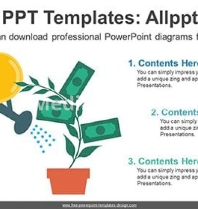 Money Growing Plan PowerPoint Diagram