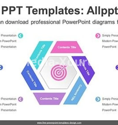 Split Hexagon PowerPoint Diagram Template