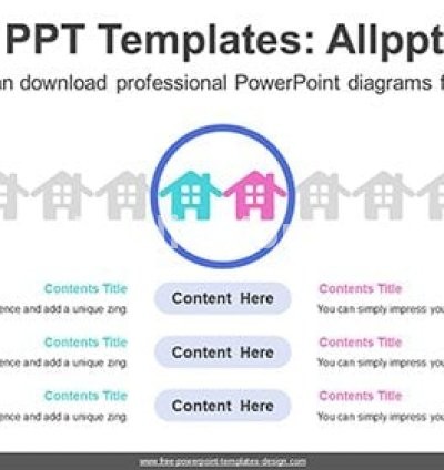 Real Estate Magnifying Glass PPT Diagram