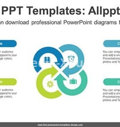 Four Circular Arrow PowerPoint Diagram
