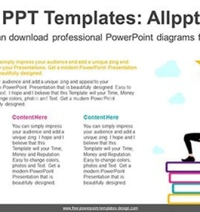 Challenge Toward Graduation PowerPoint Diagram