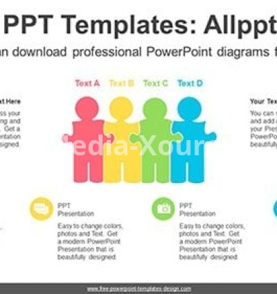 Human Puzzle Matrix PowerPoint Diagram