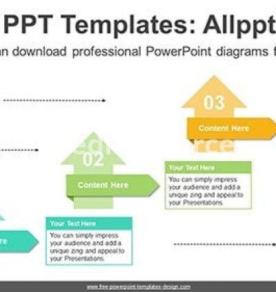Cascading ascending Arrows PPT Template