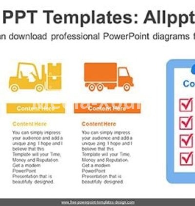 Logistics Checklist PowerPoint Diagram